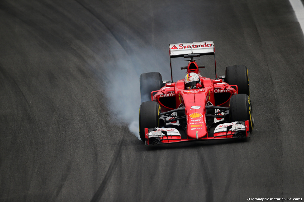 GP BRASILE, 13.11.2015 - Prove Libere 2, Sebastian Vettel (GER) Ferrari SF15-T