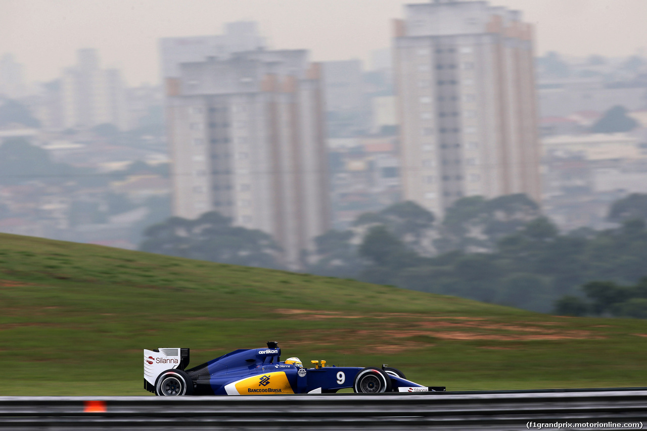 GP BRASILE, 13.11.2015 - Prove Libere 2, Marcus Ericsson (SUE) Sauber C34