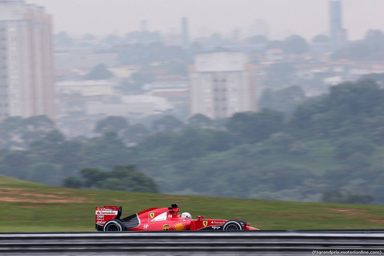 GP BRASILE, 13.11.2015 - Prove Libere 2, Sebastian Vettel (GER) Ferrari SF15-T