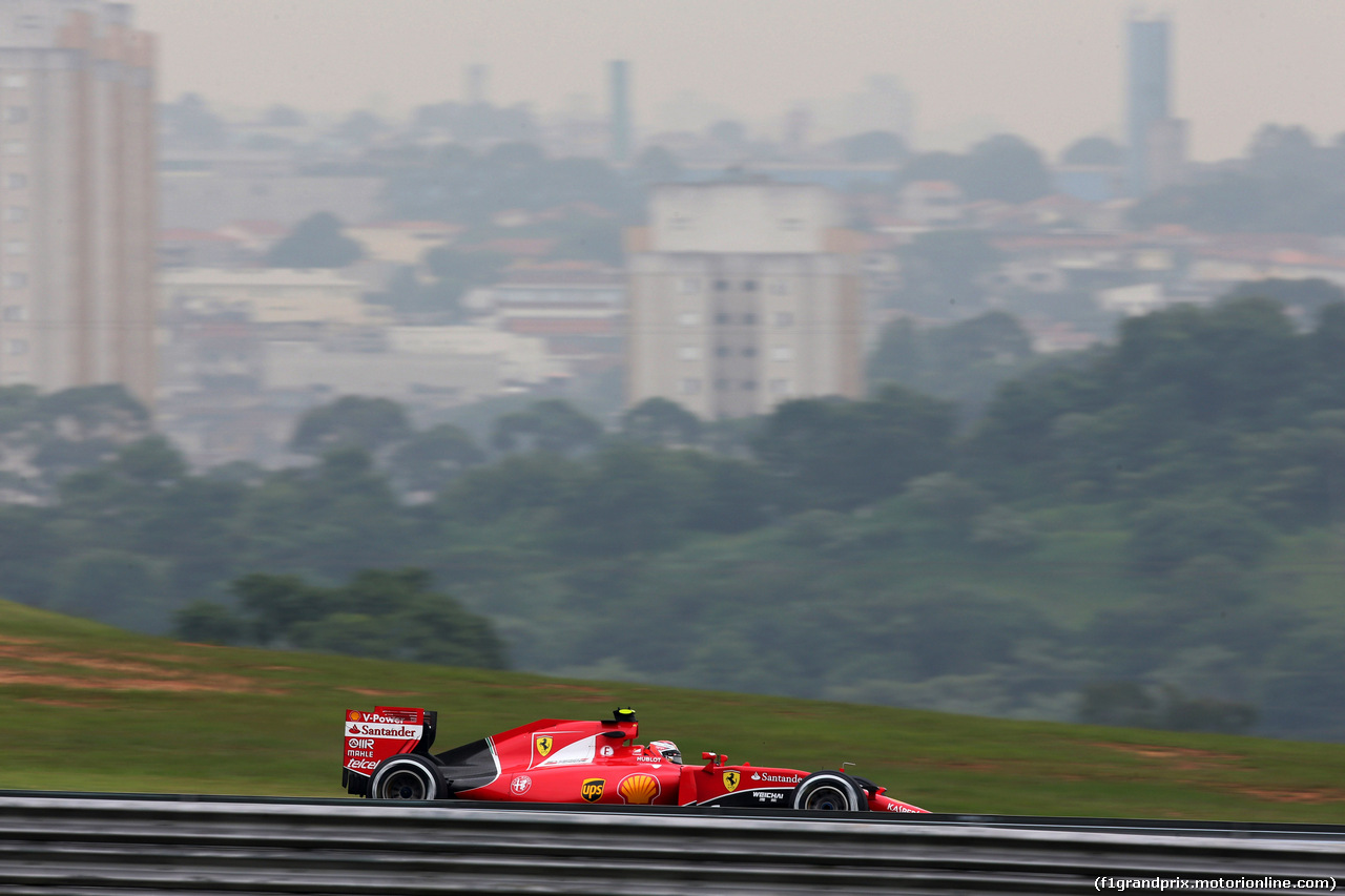 GP BRASILE, 13.11.2015 - Prove Libere 2, Kimi Raikkonen (FIN) Ferrari SF15-T