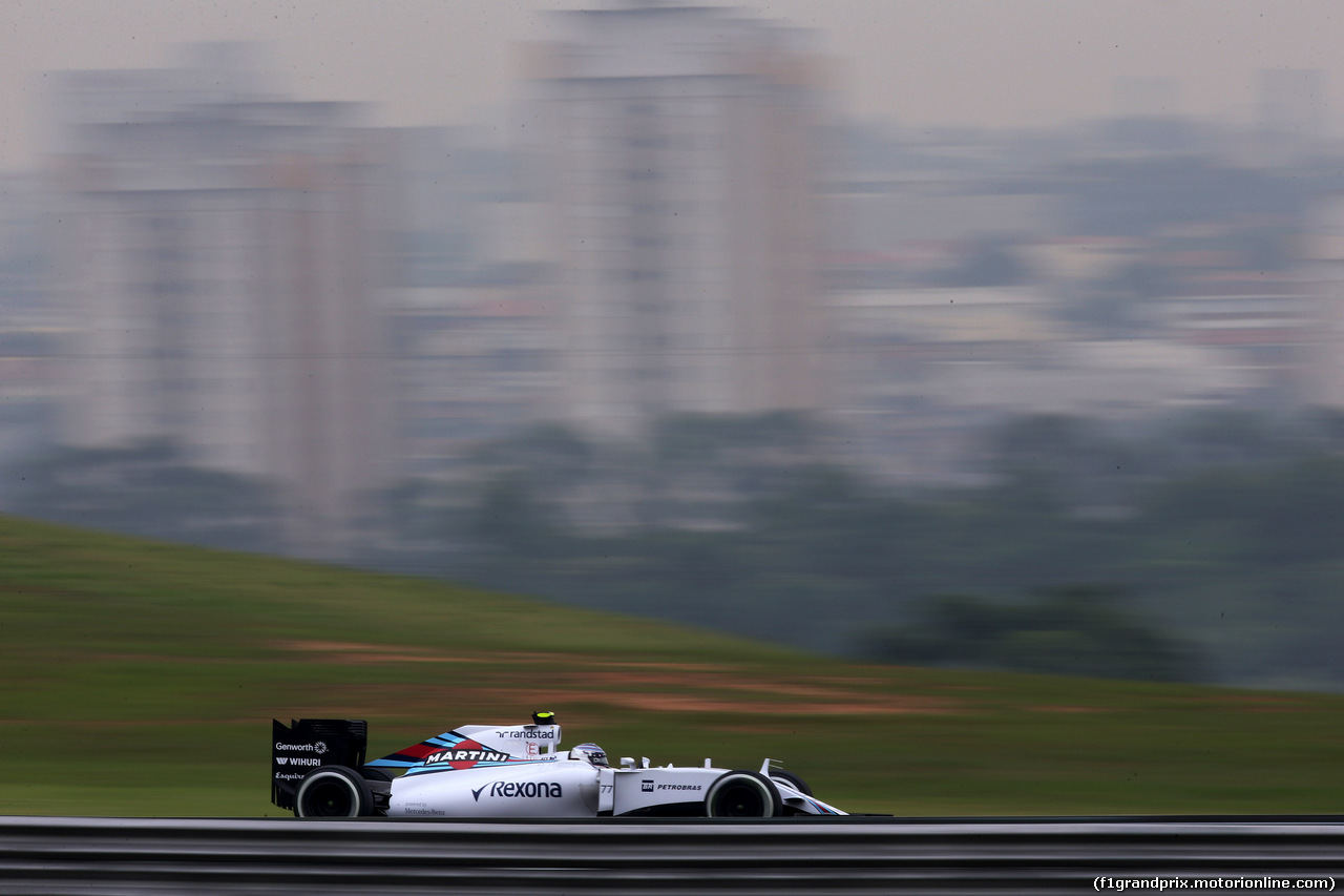 GP BRASILE, 13.11.2015 - Prove Libere 2, Valtteri Bottas (FIN) Williams F1 Team FW37