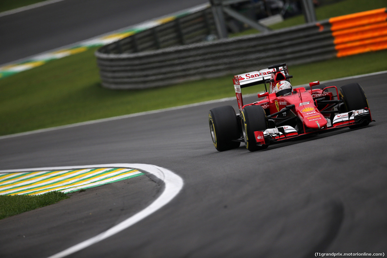 GP BRASILE, 13.11.2015 - Prove Libere 2, Sebastian Vettel (GER) Ferrari SF15-T