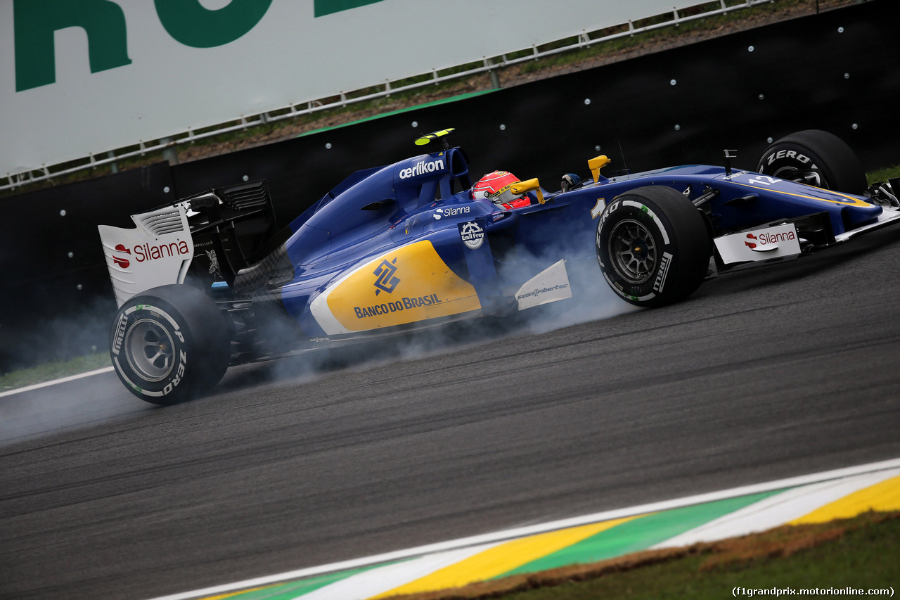 GP BRASILE, 13.11.2015 - Prove Libere 2, Felipe Nasr (BRA) Sauber C34