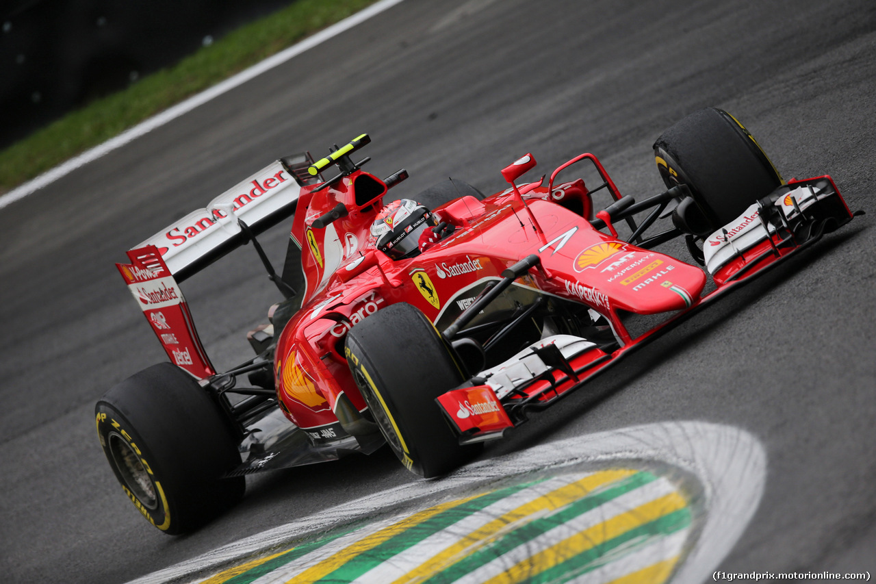 GP BRASILE, 13.11.2015 - Prove Libere 2, Kimi Raikkonen (FIN) Ferrari SF15-T