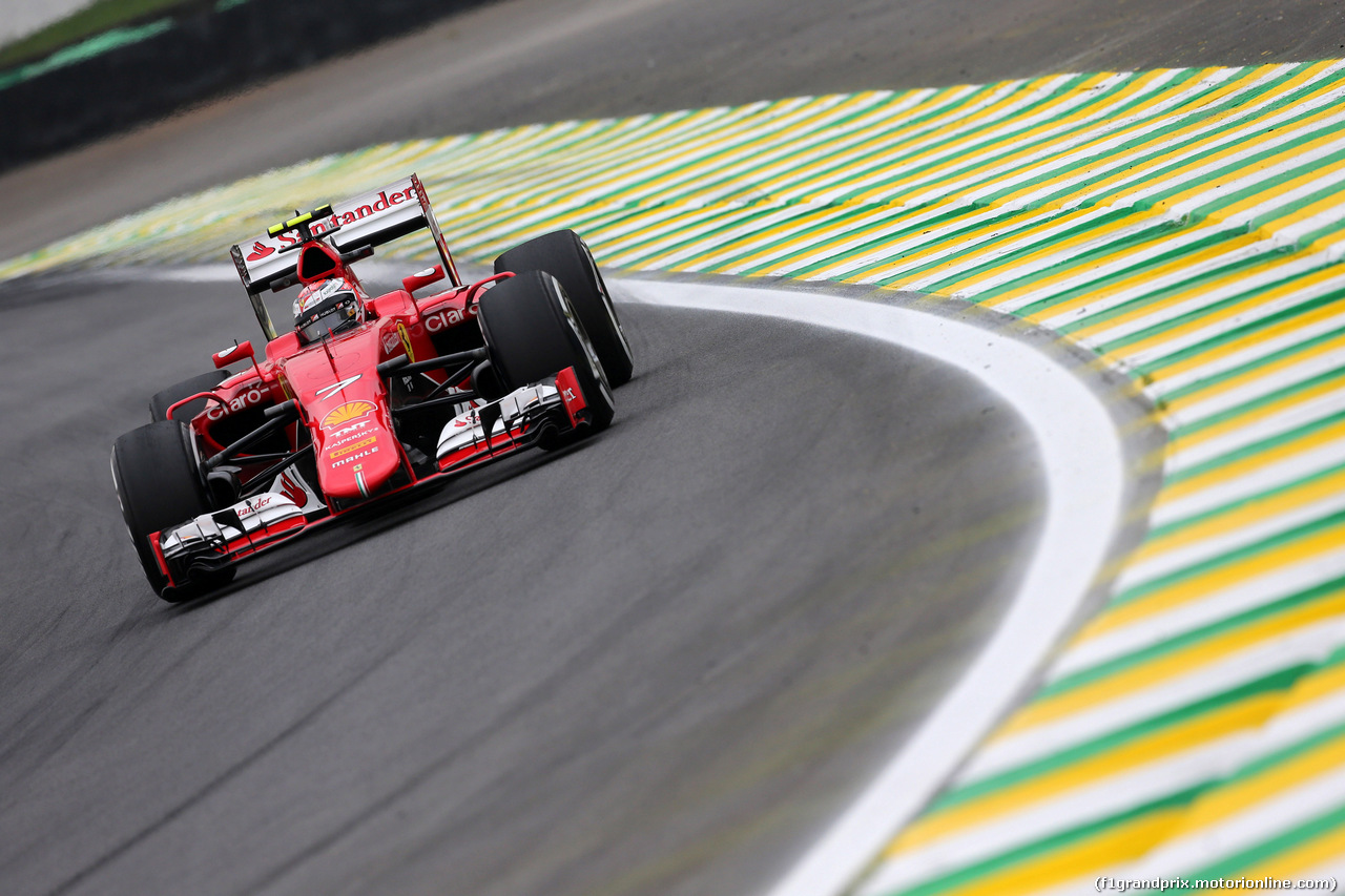 GP BRASILE, 13.11.2015 - Prove Libere 2, Kimi Raikkonen (FIN) Ferrari SF15-T