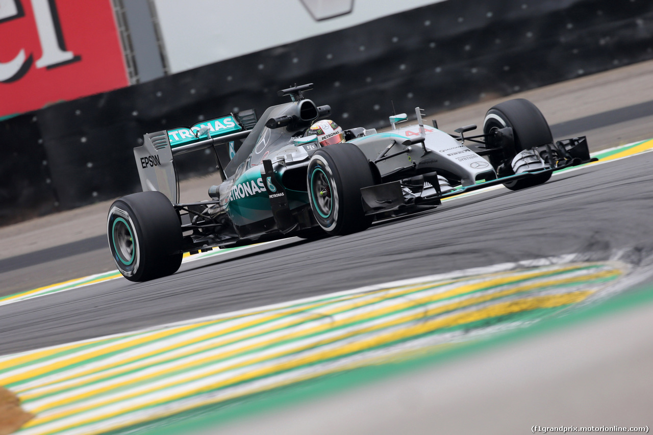 GP BRASILE, 13.11.2015 - Prove Libere 2, Lewis Hamilton (GBR) Mercedes AMG F1 W06