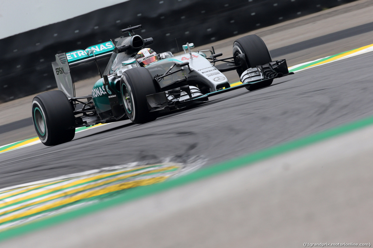 GP BRASILE, 13.11.2015 - Prove Libere 2, Lewis Hamilton (GBR) Mercedes AMG F1 W06