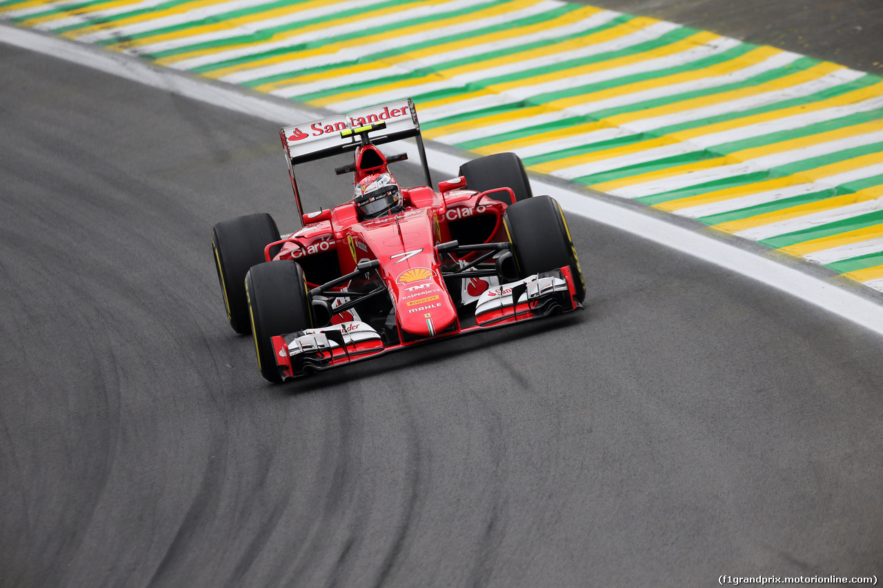 GP BRASILE, 13.11.2015 - Prove Libere 2, Kimi Raikkonen (FIN) Ferrari SF15-T