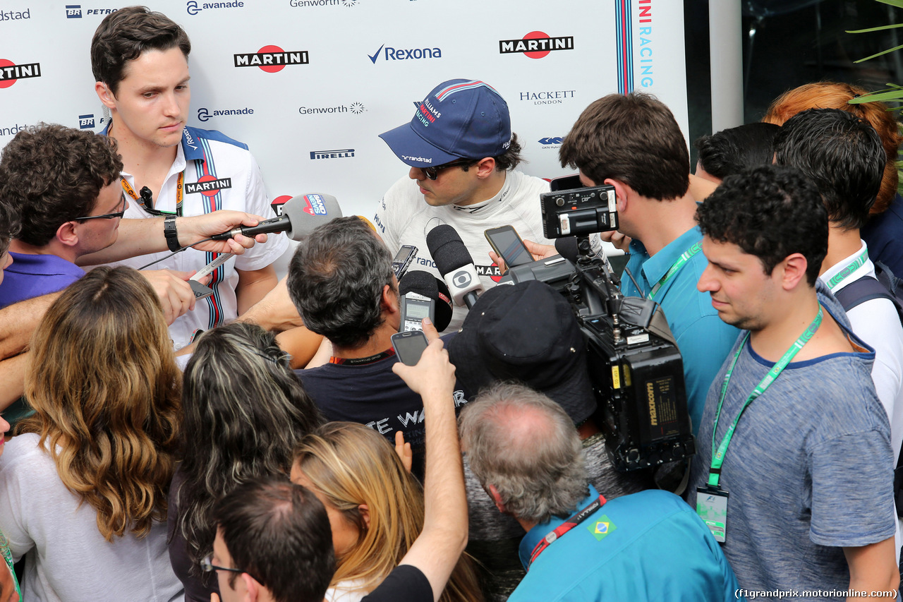 GP BRASILE, 13.11.2015 - Prove Libere 2, Felipe Massa (BRA) Williams F1 Team FW37