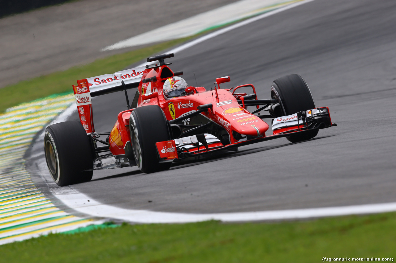 GP BRASILE, 13.11.2015 - Prove Libere 1, Sebastian Vettel (GER) Ferrari SF15-T