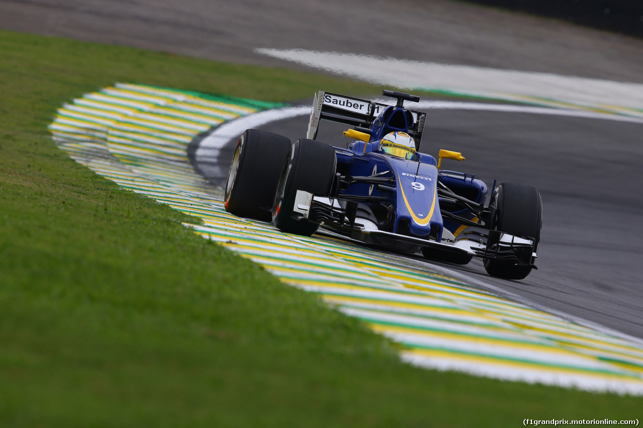 GP BRASILE, 13.11.2015 - Prove Libere 1, Marcus Ericsson (SUE) Sauber C34