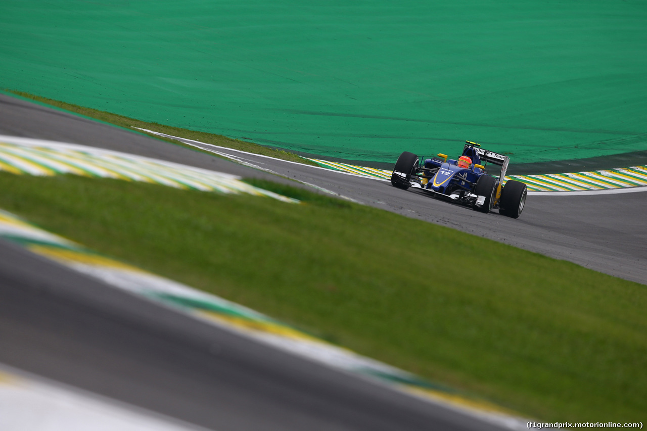 GP BRASILE, 13.11.2015 - Prove Libere 1, Felipe Nasr (BRA) Sauber C34