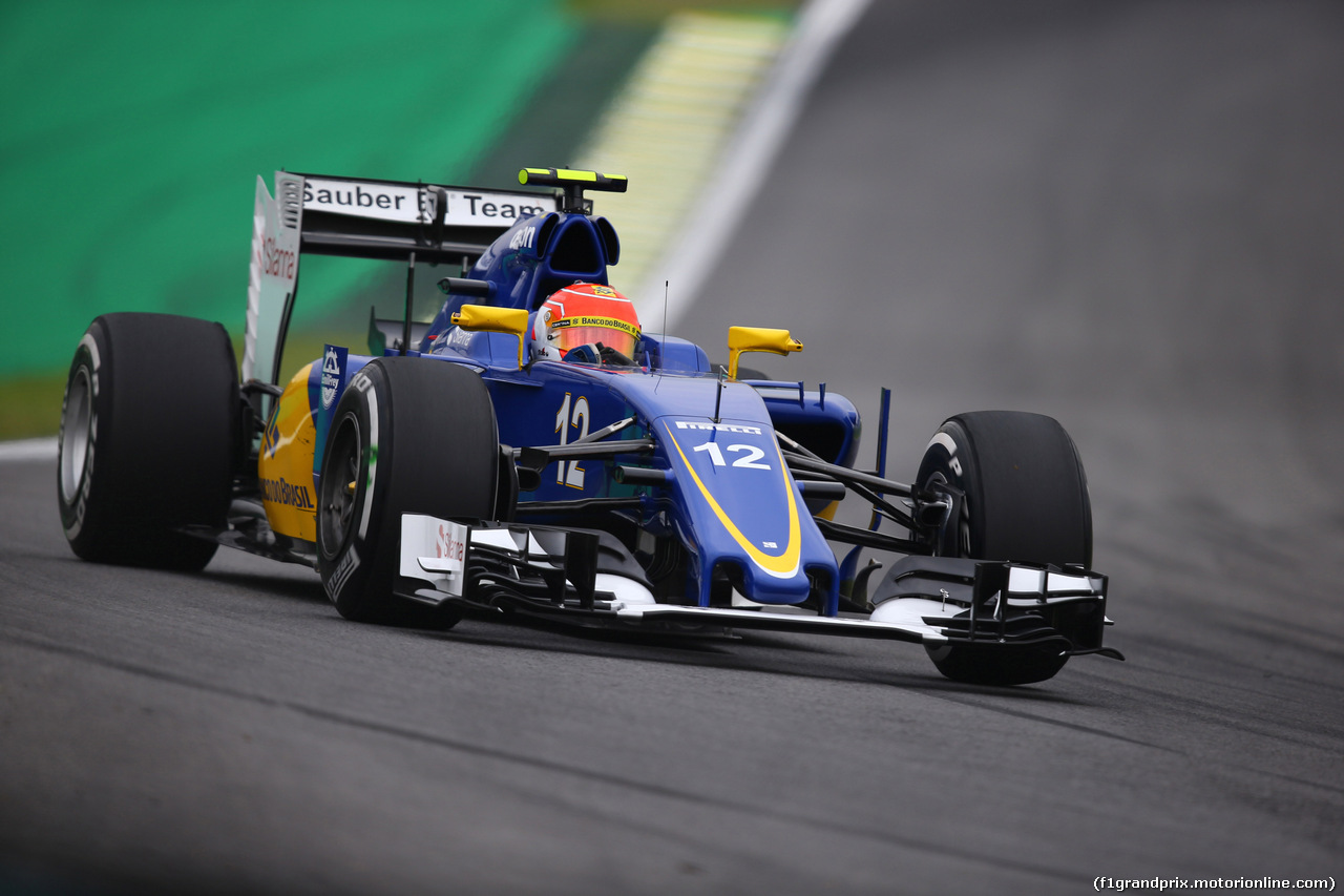 GP BRASILE, 13.11.2015 - Prove Libere 1, Felipe Nasr (BRA) Sauber C34
