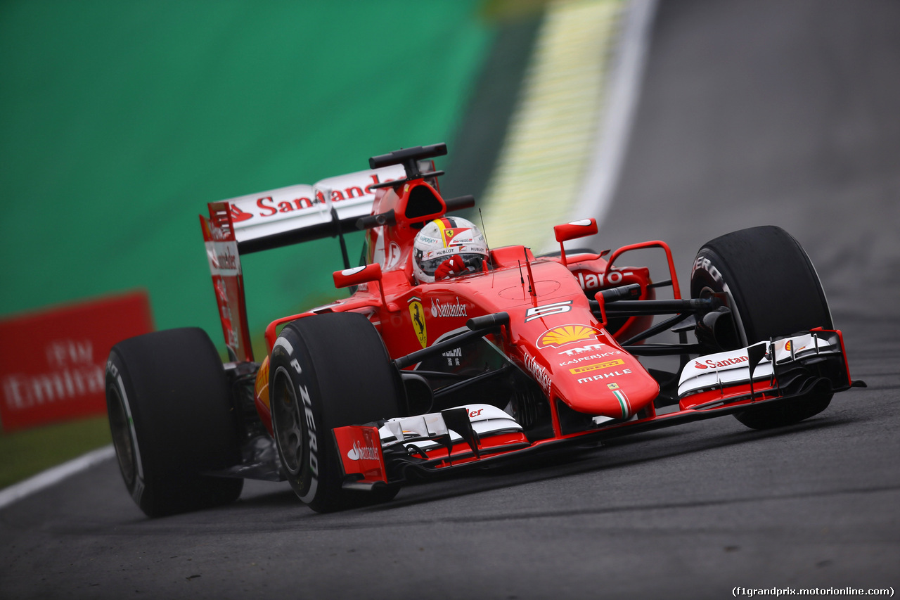 GP BRASILE, 13.11.2015 - Prove Libere 1, Sebastian Vettel (GER) Ferrari SF15-T