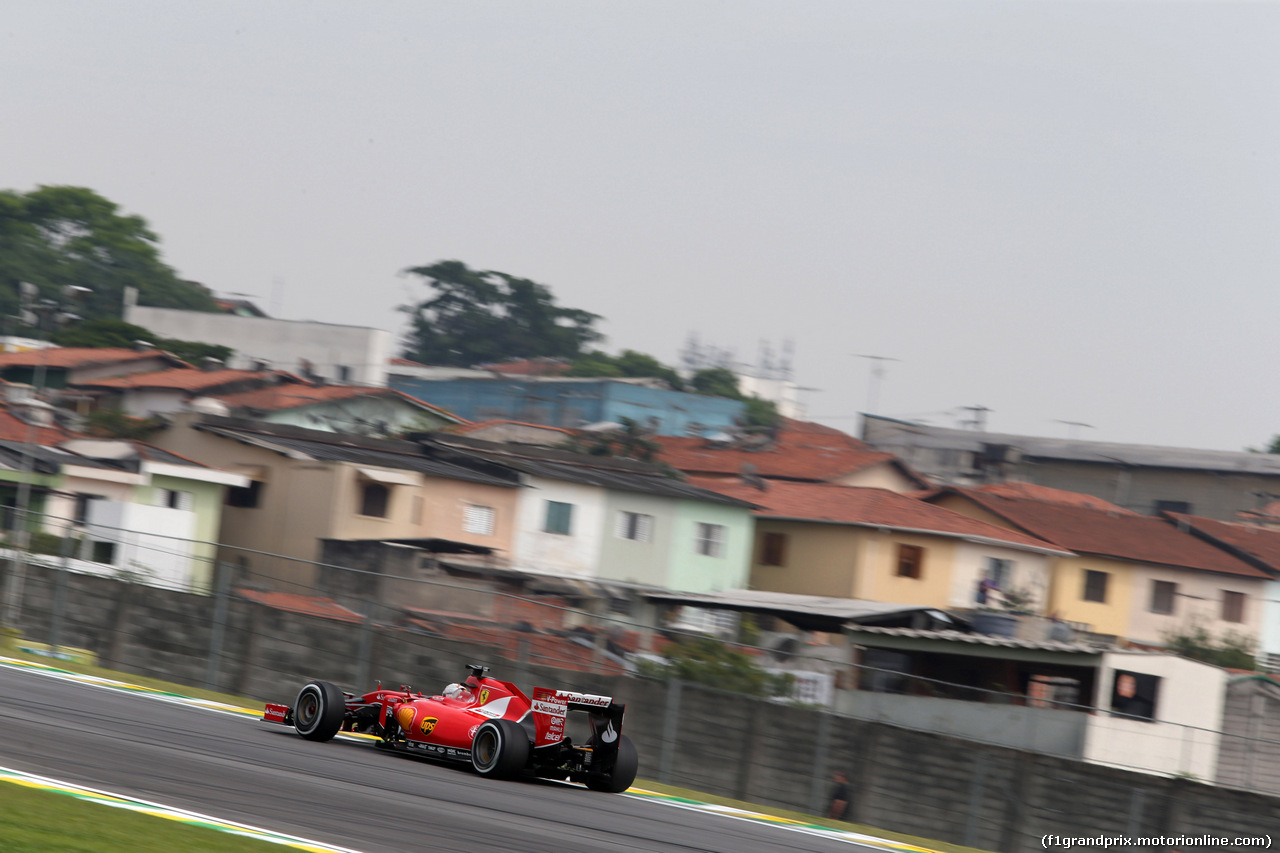 GP BRASILE, 13.11.2015 - Prove Libere 1, Sebastian Vettel (GER) Ferrari SF15-T