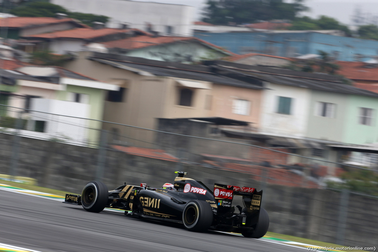 GP BRASILE, 13.11.2015 - Prove Libere 1, Pastor Maldonado (VEN) Lotus F1 Team E23