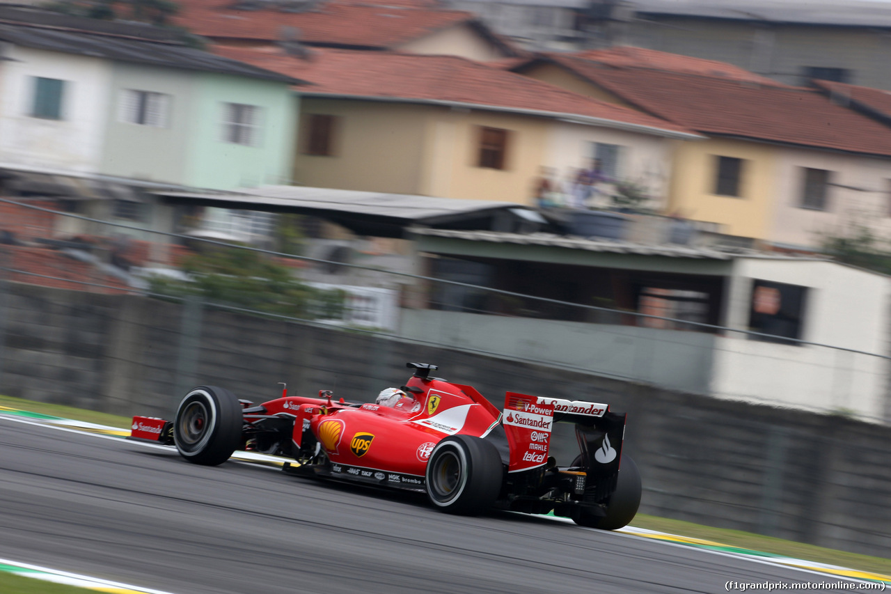 GP BRASILE, 13.11.2015 - Prove Libere 1, Sebastian Vettel (GER) Ferrari SF15-T