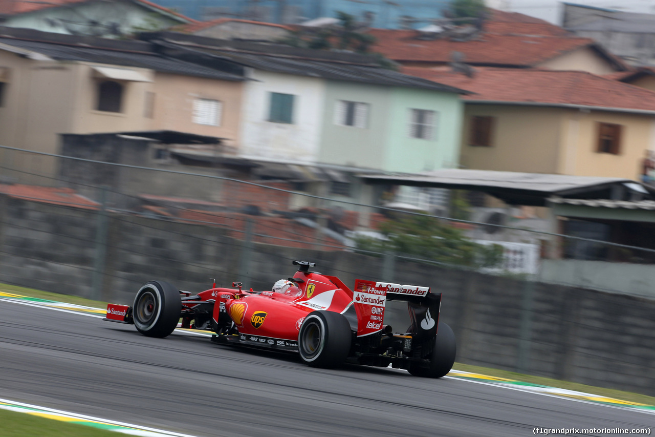 GP BRASILE, 13.11.2015 - Prove Libere 1, Sebastian Vettel (GER) Ferrari SF15-T