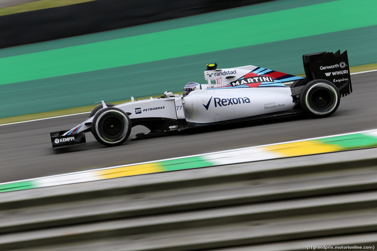 GP BRASILE, 13.11.2015 - Prove Libere 2, Valtteri Bottas (FIN) Williams F1 Team FW37