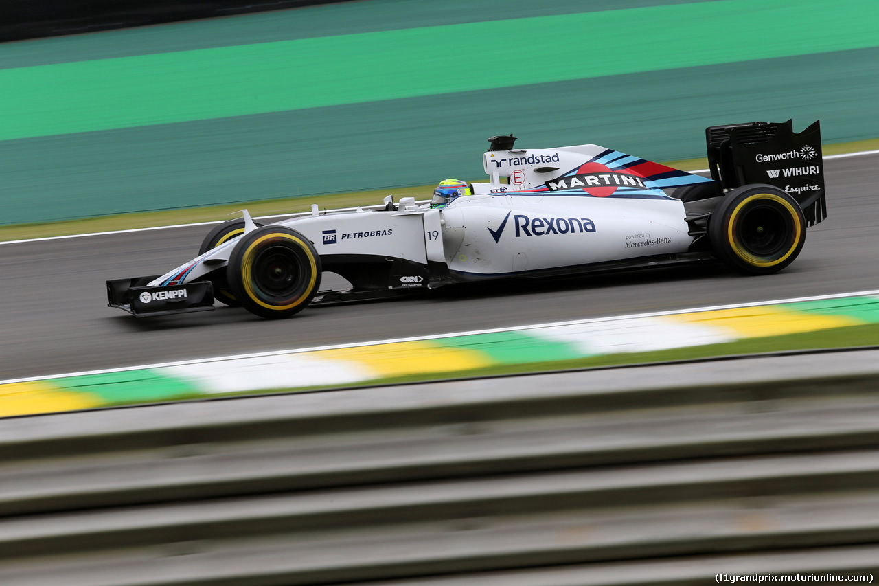 GP BRASILE, 13.11.2015 - Prove Libere 2, Felipe Massa (BRA) Williams F1 Team FW37