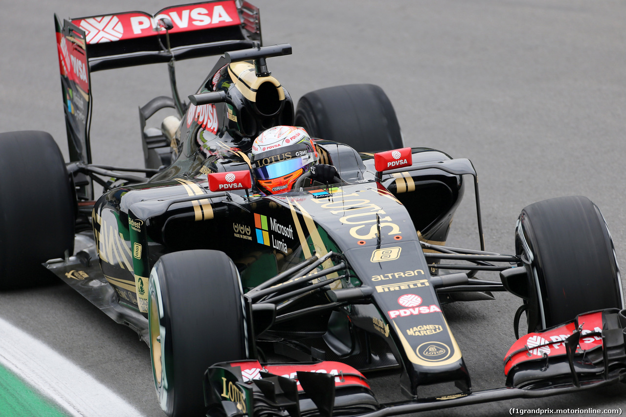 GP BRASILE, 13.11.2015 - Prove Libere 2, Romain Grosjean (FRA) Lotus F1 Team E23