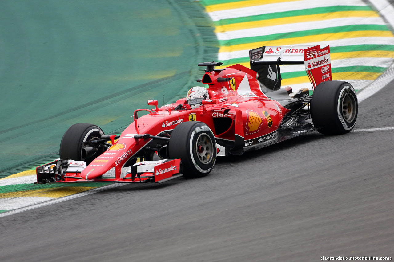 GP BRASILE, 13.11.2015 - Prove Libere 2, Sebastian Vettel (GER) Ferrari SF15-T