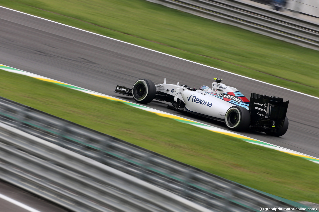 GP BRASILE, 13.11.2015 - Prove Libere 2, Valtteri Bottas (FIN) Williams F1 Team FW37