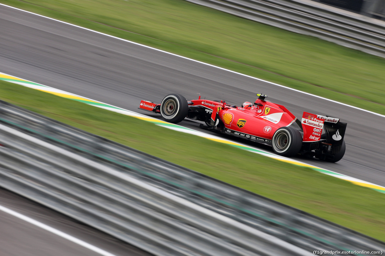 GP BRASILE, 13.11.2015 - Prove Libere 2, Kimi Raikkonen (FIN) Ferrari SF15-T