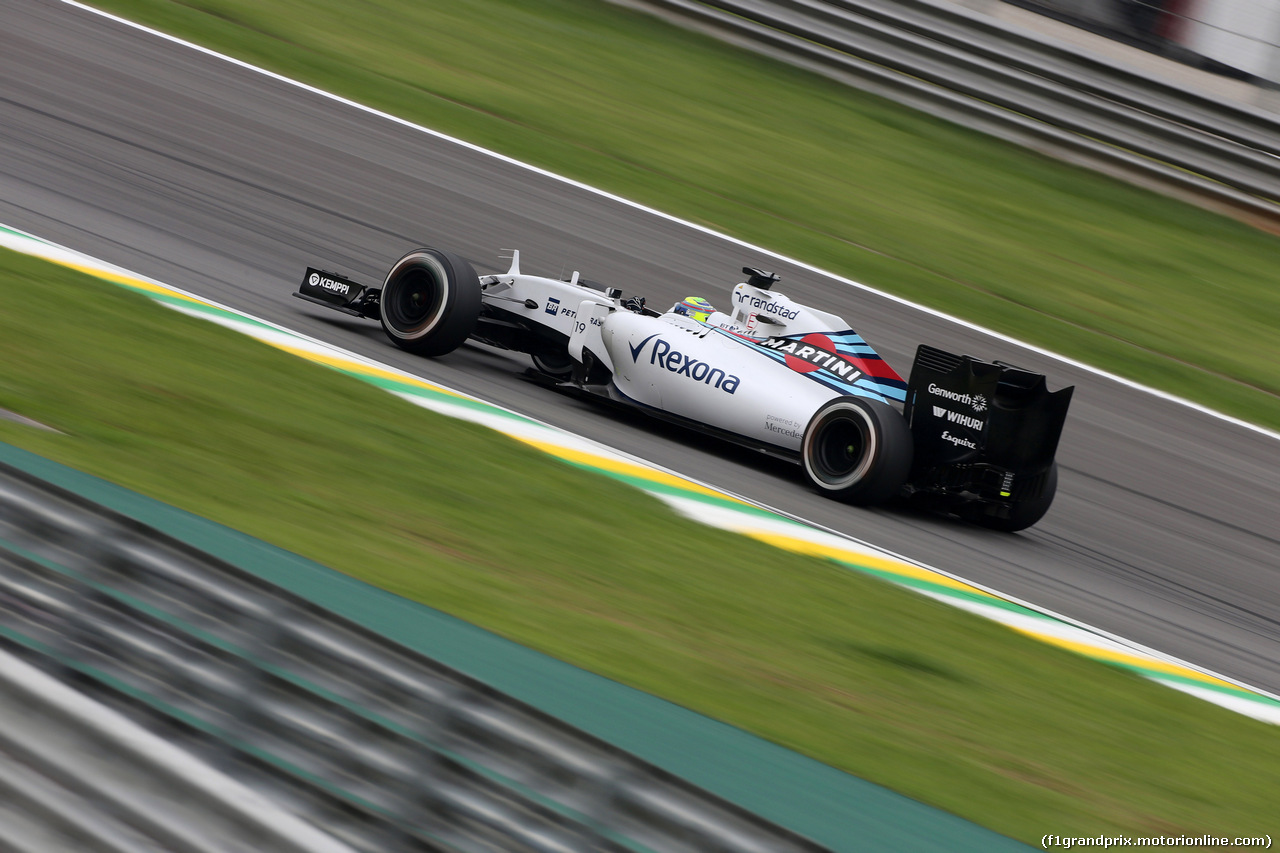 GP BRASILE, 13.11.2015 - Prove Libere 2, Felipe Massa (BRA) Williams F1 Team FW37