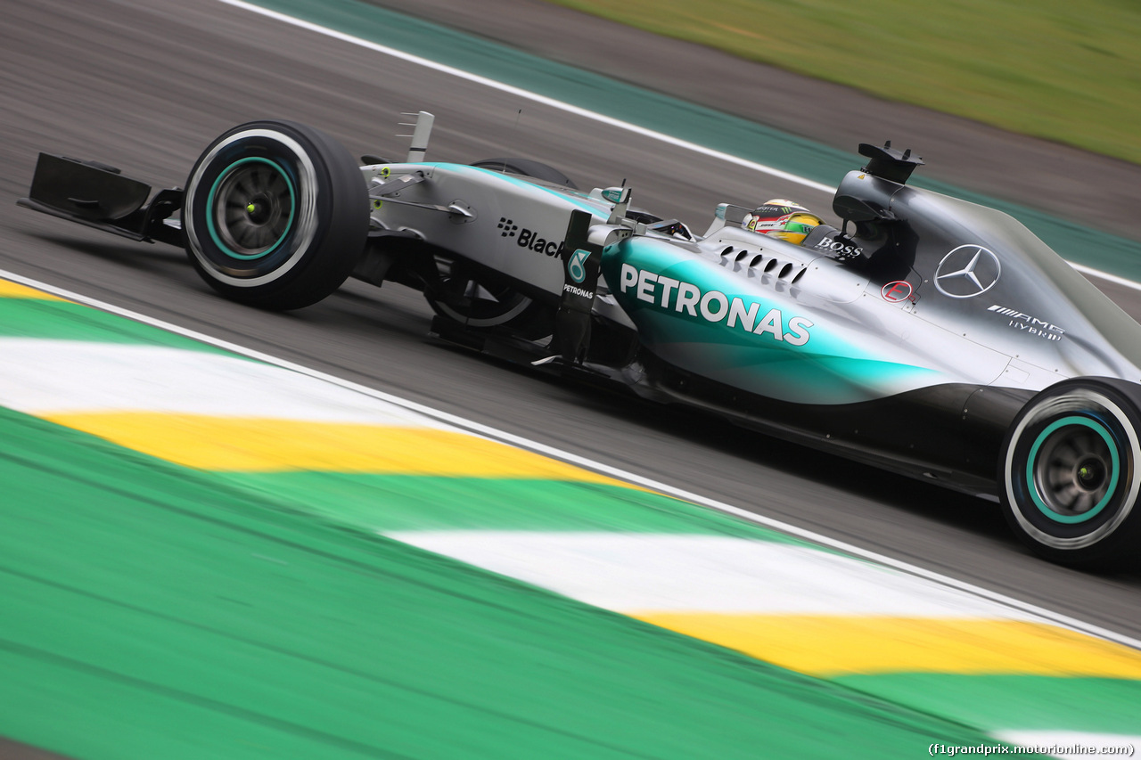 GP BRASILE, 13.11.2015 - Prove Libere 2, Lewis Hamilton (GBR) Mercedes AMG F1 W06