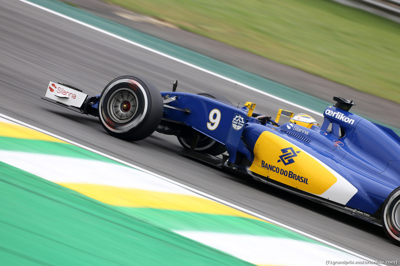 GP BRASILE, 13.11.2015 - Prove Libere 2, Marcus Ericsson (SUE) Sauber C34