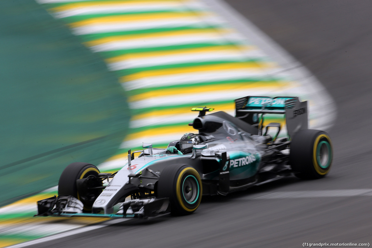 GP BRASILE, 13.11.2015 - Prove Libere 2, Nico Rosberg (GER) Mercedes AMG F1 W06