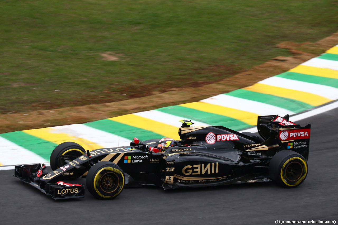 GP BRASILE, 13.11.2015 - Prove Libere 2, Pastor Maldonado (VEN) Lotus F1 Team E23