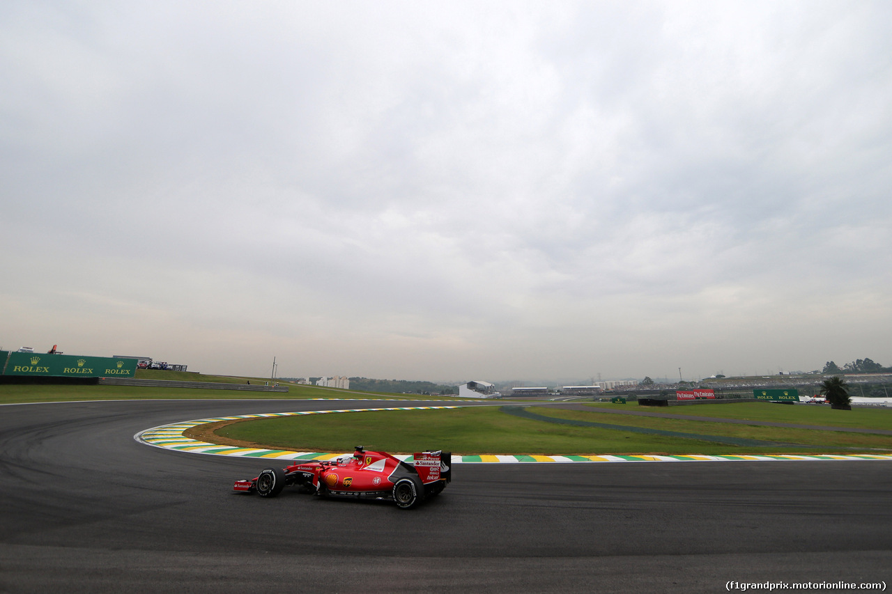 GP BRASILE, 13.11.2015 - Prove Libere 2, Sebastian Vettel (GER) Ferrari SF15-T