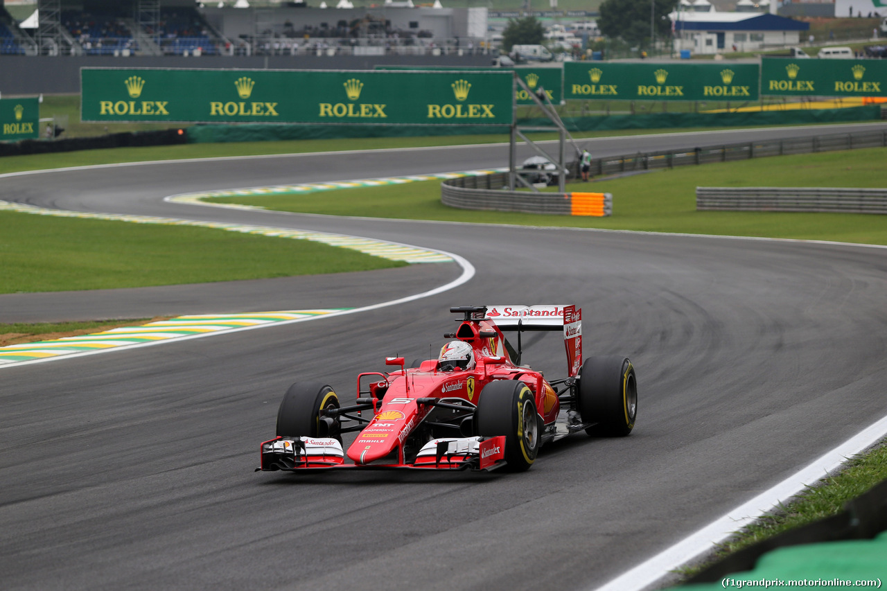 GP BRASILE, 13.11.2015 - Prove Libere 2, Sebastian Vettel (GER) Ferrari SF15-T