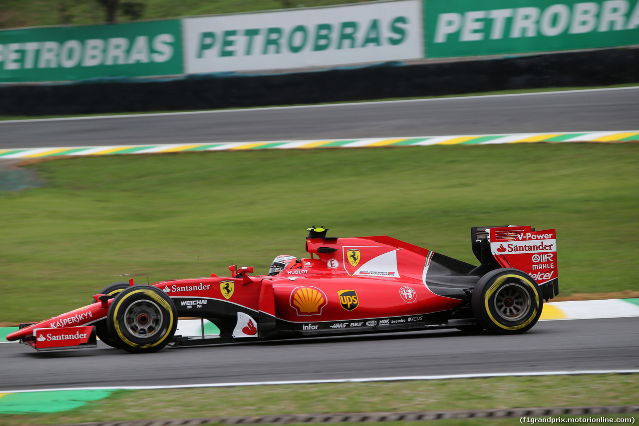 GP BRASILE, 13.11.2015 - Prove Libere 2, Kimi Raikkonen (FIN) Ferrari SF15-T