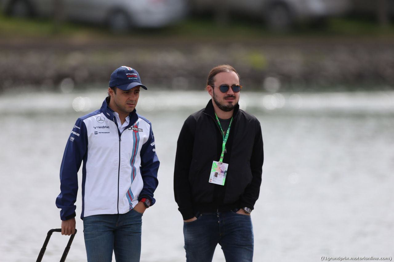 GP CANADA, 07.06.2015 - Felipe Massa (BRA) Williams F1 Team FW37 e his brother Dudu Massa