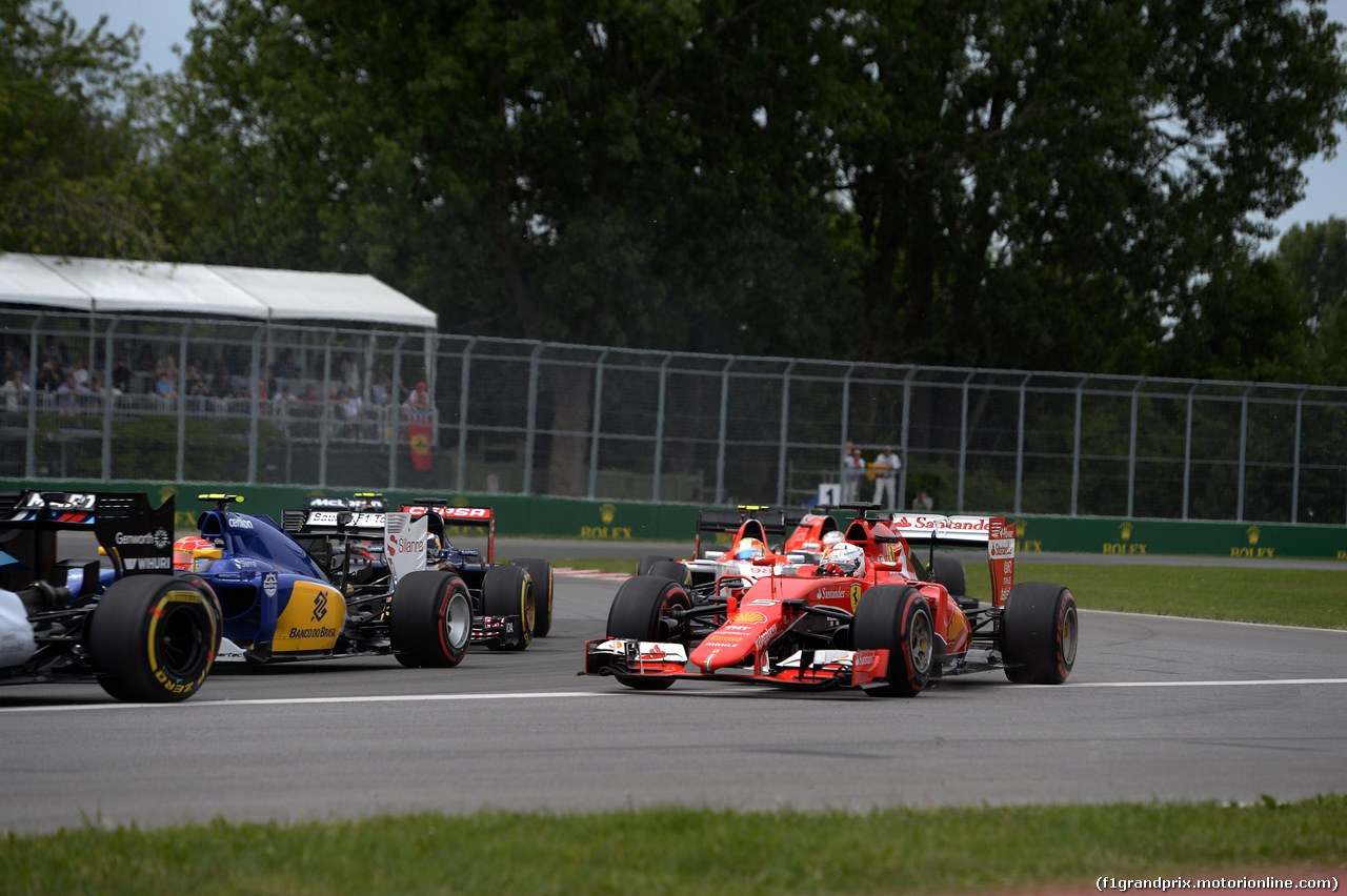 GP CANADA, 07.06.2015 - Gara, Start of the race, Sebastian Vettel (GER) Ferrari SF15-T