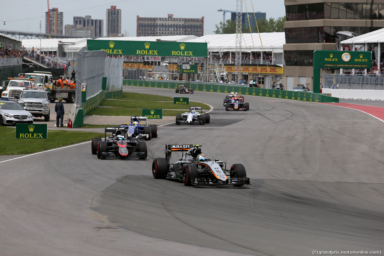 GP CANADA, 07.06.2015 - Gara, Sergio Perez (MEX) Sahara Force India F1 VJM08