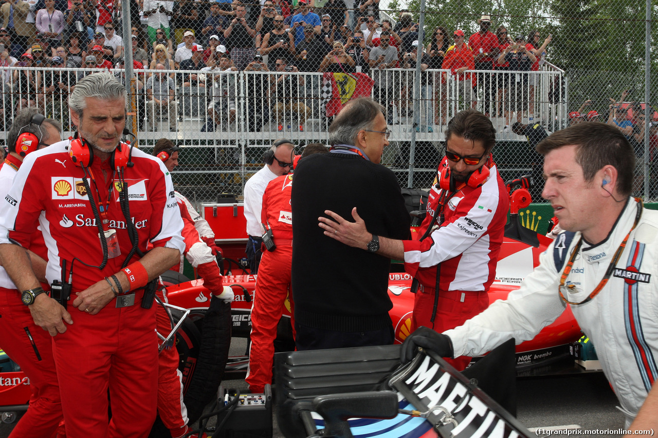 GP CANADA, 07.06.2015 - Gara, Maurizio Arrivabene (ITA) Ferrari Team Principal e Sergio Marchionne (ITA), Ferrari President e CEO of Fiat Chrysler Automobiles