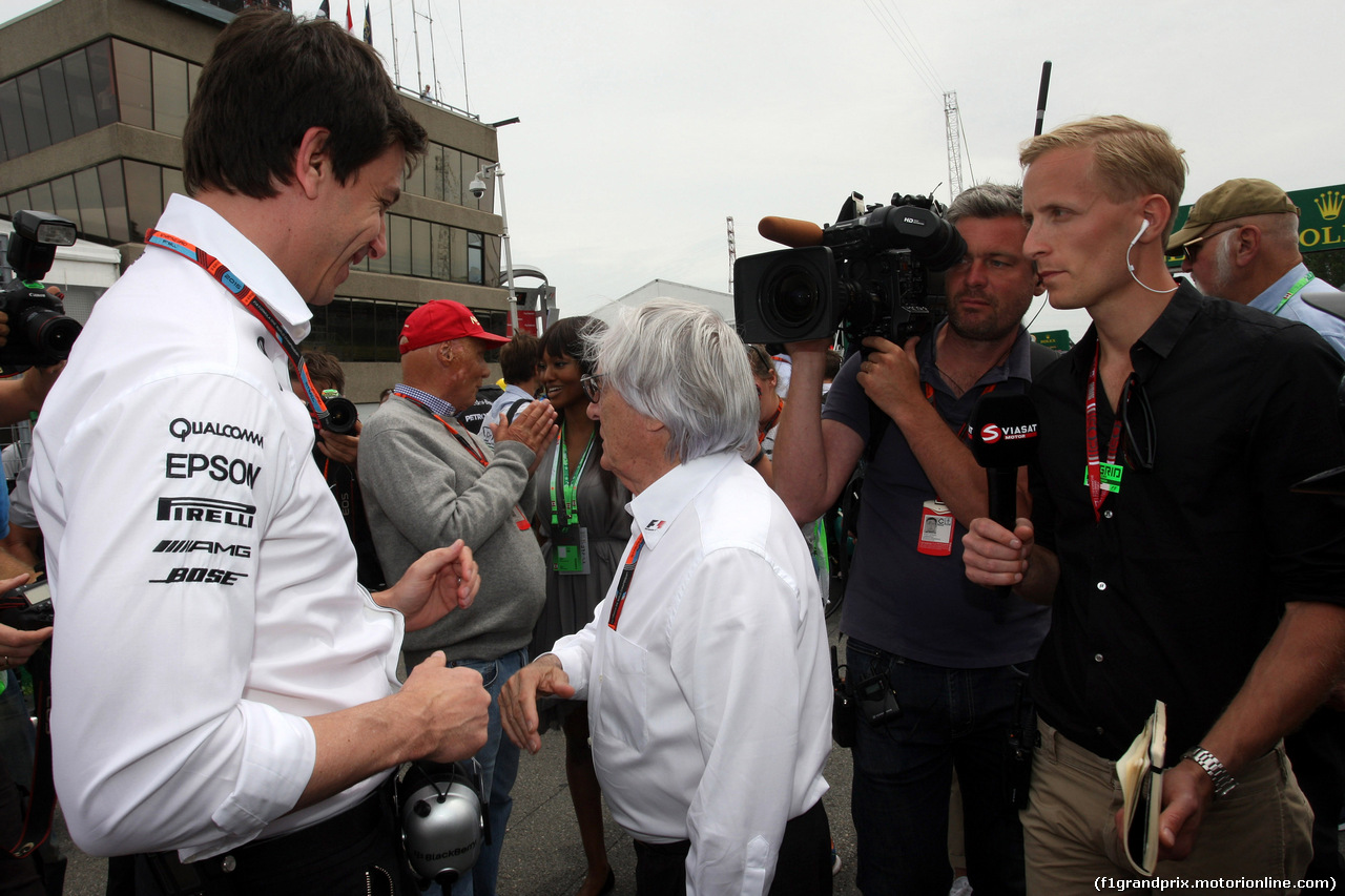 GP CANADA, 07.06.2015 - Gara, Toto Wolff (GER) Mercedes AMG F1 Shareholder e Executive Director e Bernie Ecclestone (GBR), President e CEO of FOM