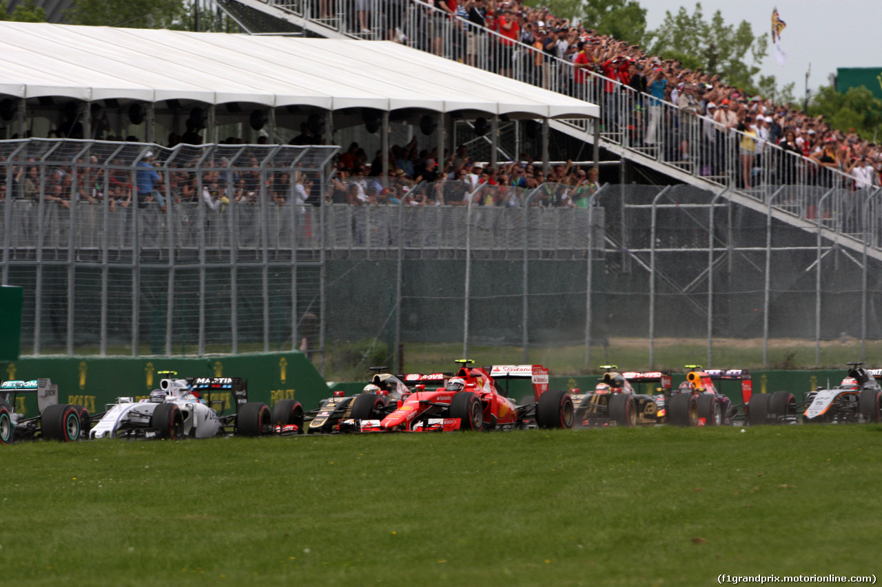 GP CANADA, 07.06.2015 - Gara, Start of the race, Kimi Raikkonen (FIN) Ferrari SF15-T