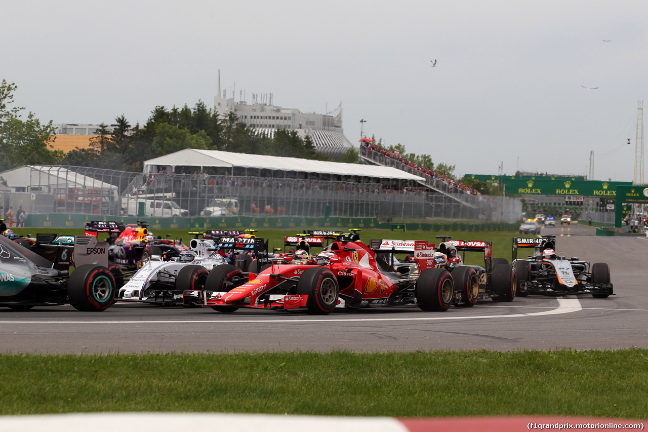 GP CANADA, 07.06.2015 - Gara, Start of the race, Kimi Raikkonen (FIN) Ferrari SF15-T