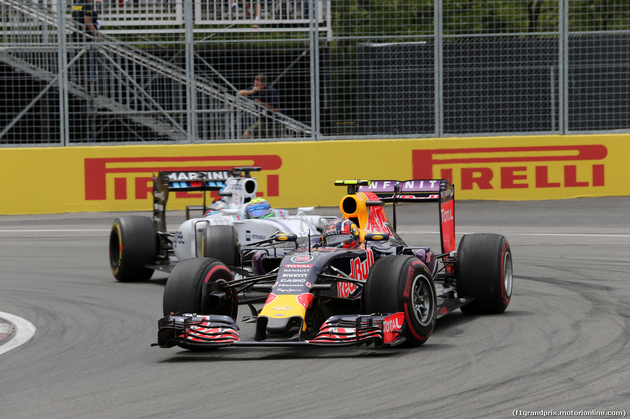 GP CANADA, 07.06.2015 - Gara, Daniil Kvyat (RUS) Red Bull Racing RB11 davanti a Felipe Massa (BRA) Williams F1 Team FW37