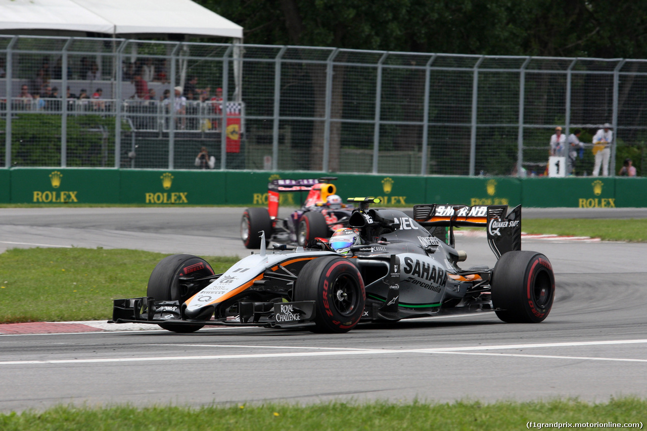 GP CANADA, 07.06.2015 - Gara, Sergio Perez (MEX) Sahara Force India F1 VJM08