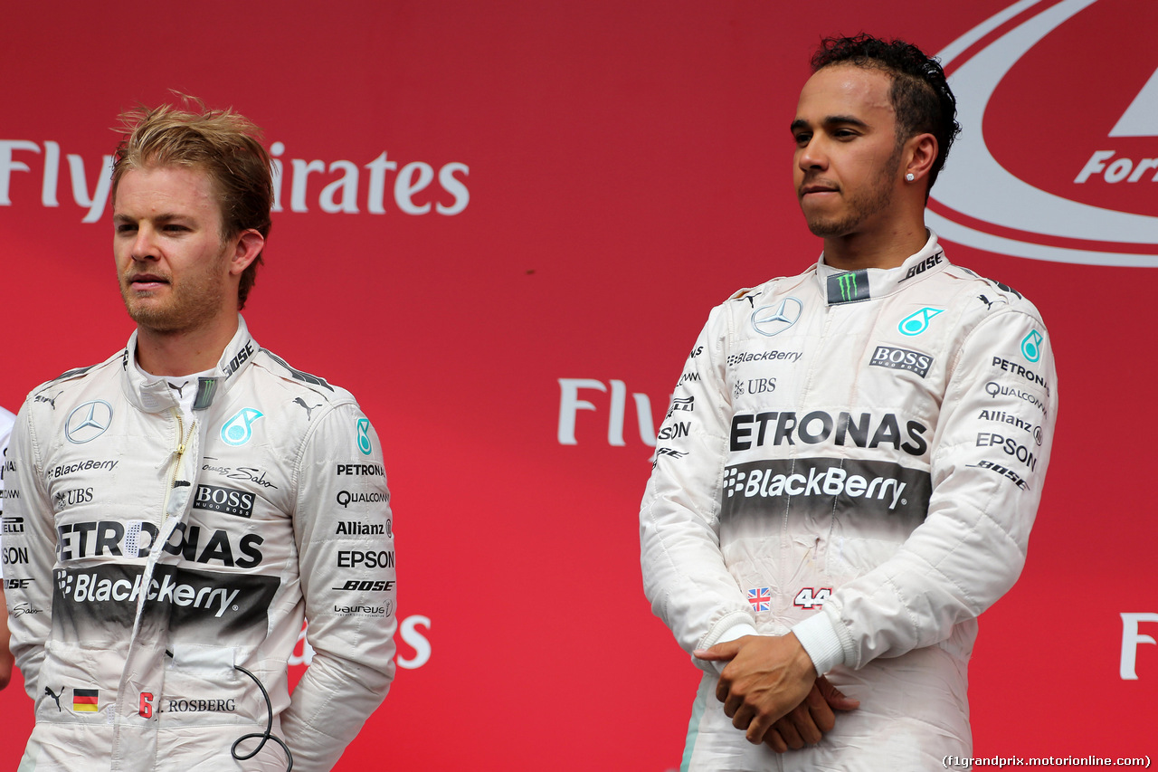 GP CANADA, 07.06.2015 - Gara, 1st position Lewis Hamilton (GBR) Mercedes AMG F1 W06 e secondo Nico Rosberg (GER) Mercedes AMG F1 W06