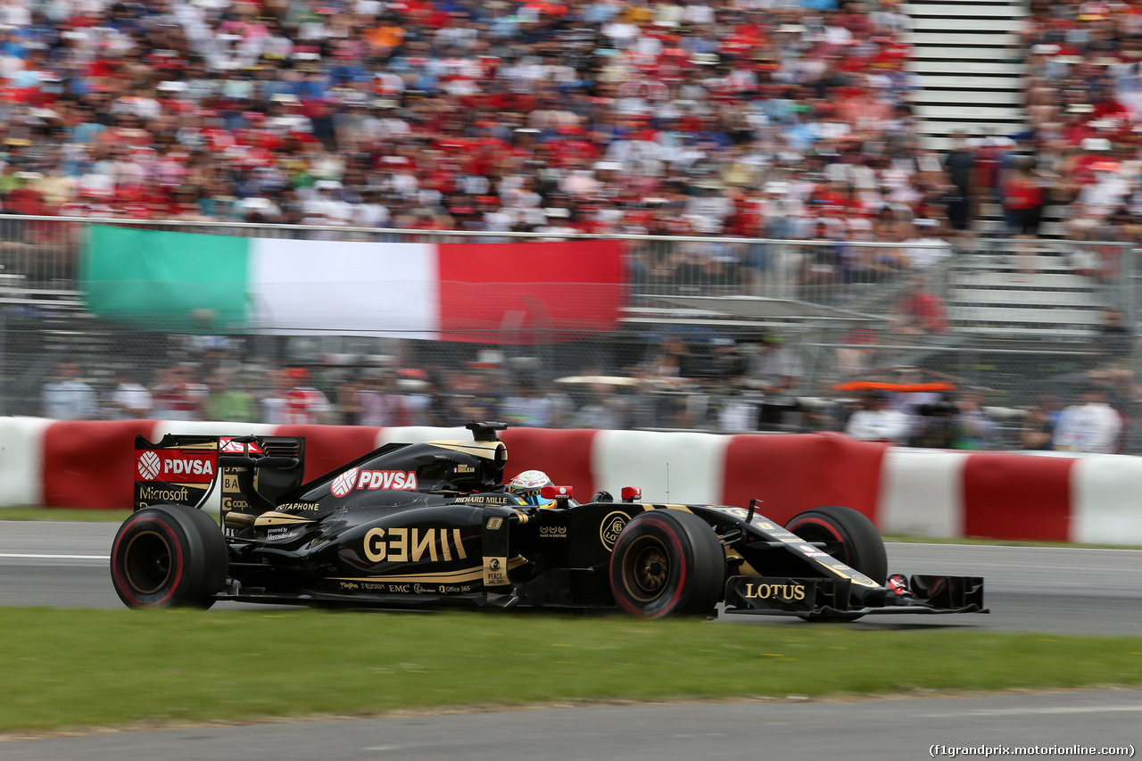 GP CANADA, 07.06.2015 - Gara, Romain Grosjean (FRA) Lotus F1 Team E23