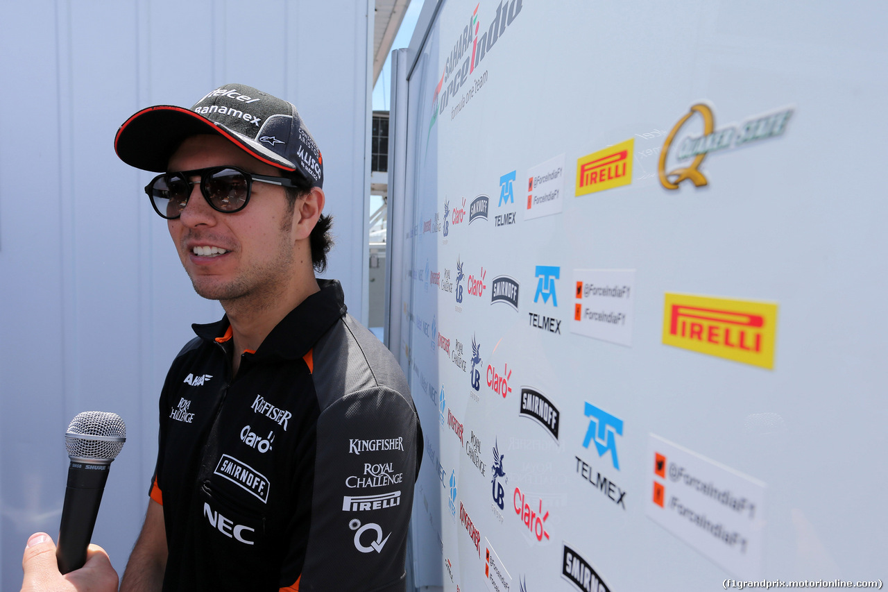 GP CANADA, 04.06.2015 - Sergio Perez (MEX) Sahara Force India F1 VJM08