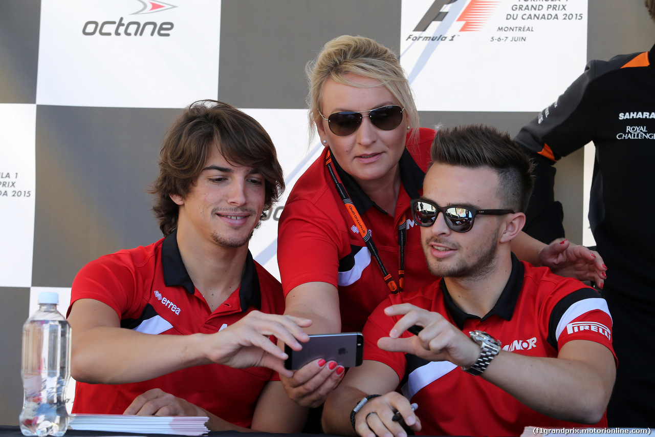 GP CANADA, 04.06.2015 - (L-R) Roberto Merhi (ESP) Manor Marussia F1 Team e William Stevens (GBR) Manor Marussia F1 Team