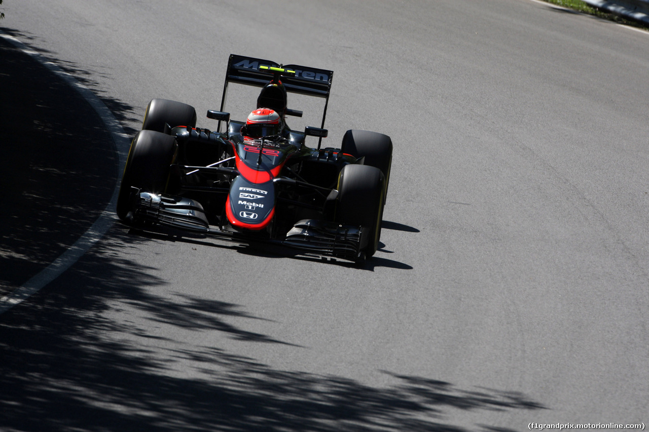 GP CANADA, 06.06.2015- Prove Libere 3, Jenson Button (GBR)  McLaren Honda MP4-30.